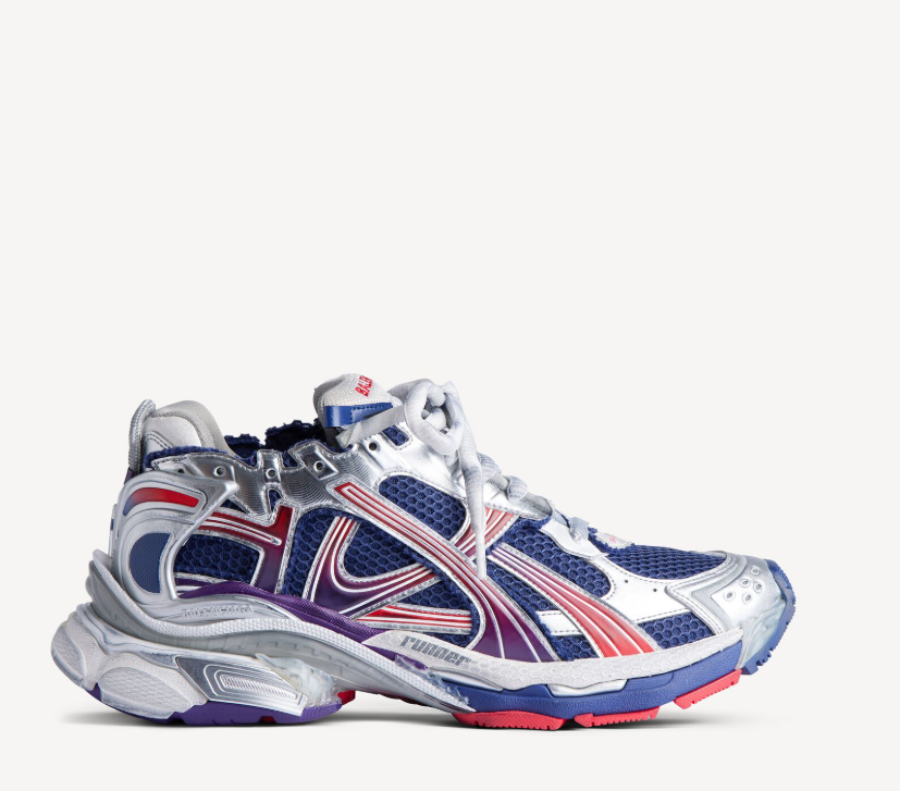 Men's/Women's Balenciaga Runners Gradient Sneaker in Navy/red/grey