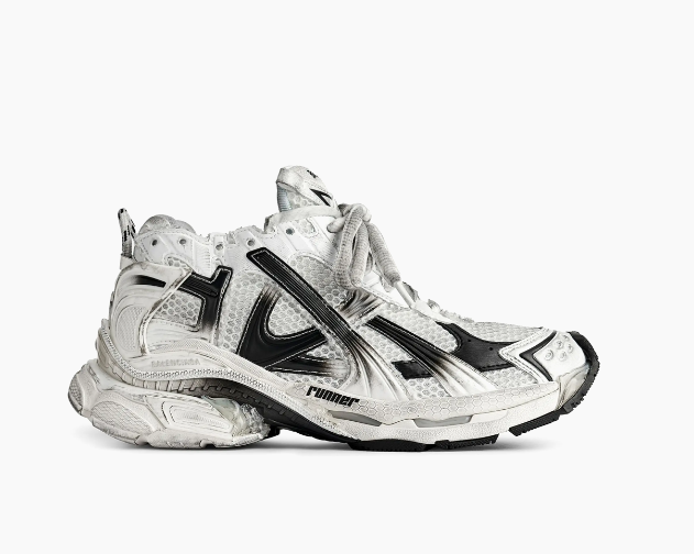 Men's/Women's Balenciaga Runner Gradient Sneakers in black and white