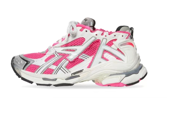 Women's Balenciaga Runner Sneaker in pink and white