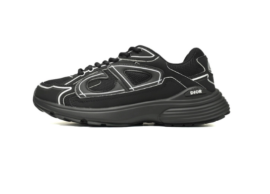 Men's Dior B30 Black Reflective Sneakers