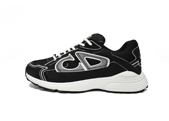 Men's Light Grey and Black Dior B30 Sneakers