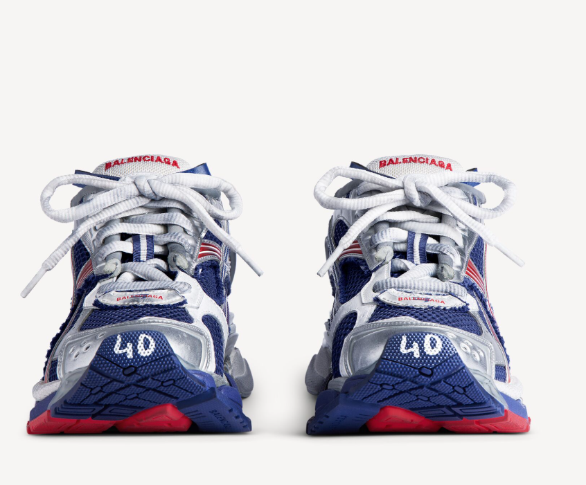 Men's/Women's Balenciaga Runners Gradient Sneaker in Navy/red/grey