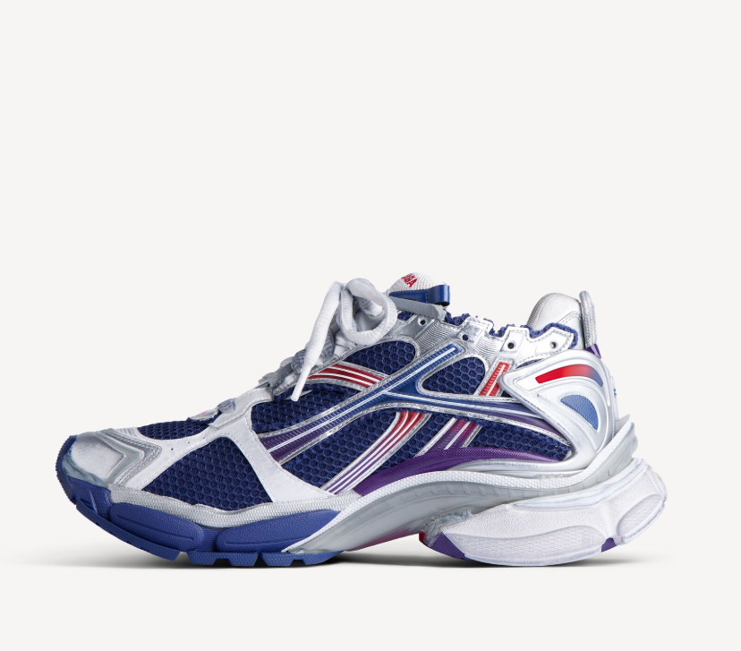 Men's/Women's Balenciaga Runners Gradient Sneaker in Navy/red/grey