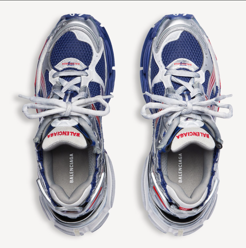Men's/Women's Balenciaga Runners Gradient Sneaker in Navy/red/grey