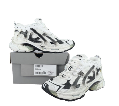 Men's/Women's Balenciaga Runner Gradient Sneakers in black and white