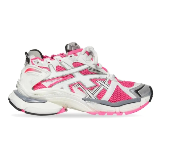 Women's Balenciaga Runner Sneaker in pink and white