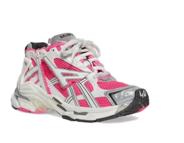 Women's Balenciaga Runner Sneaker in pink and white