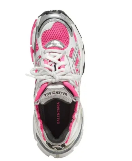 Women's Balenciaga Runner Sneaker in pink and white