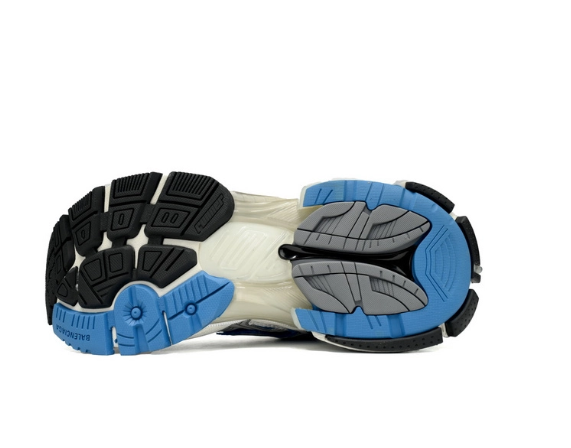 Men's Balenciaga Runner Sneaker in white and blue