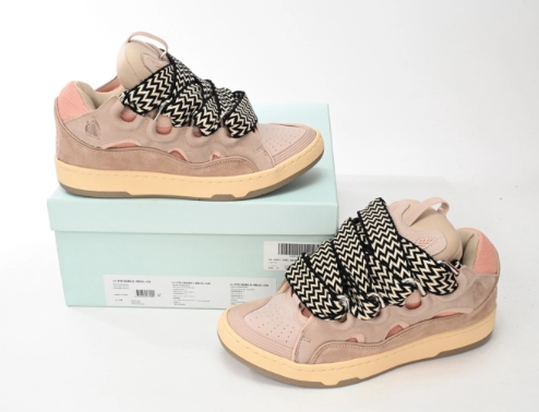 Women's/Men's Lanvin Leather Curb Pink Sneakers