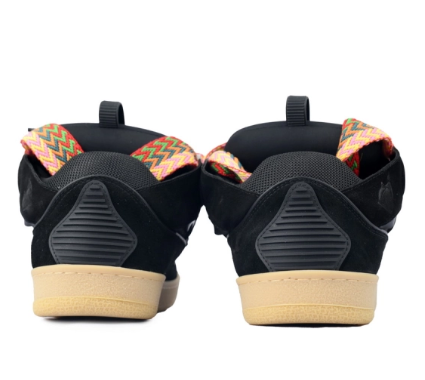 Women's/Men's Lanvin Leather Curb Black Sneakers