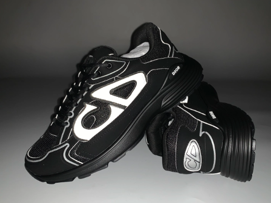 Men's Dior B30 Black Reflective Sneakers