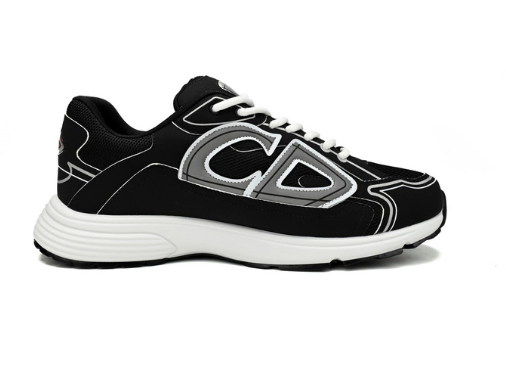 Men's Light Grey and Black Dior B30 Sneakers
