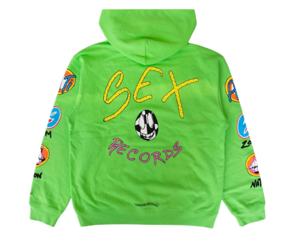 Men's Chrome Hearts Matty Boy Sex Records Hoodie Citrus