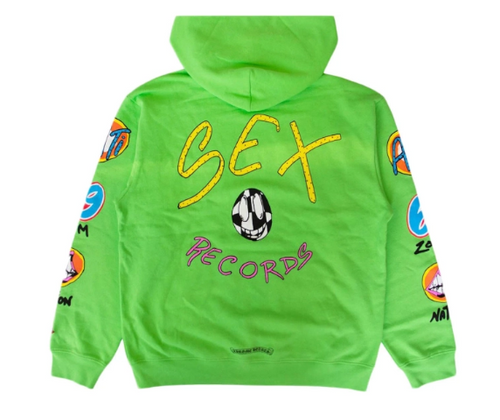Men's Chrome Hearts Matty Boy Sex Records Hoodie Citrus