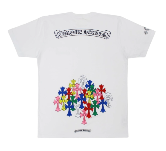 Men's Chrome Hearts Multi Color Cross T-shirts